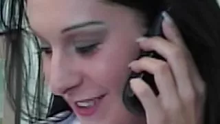 We want to fuck you hard and cum in your mouth, you horny brunette