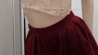 Naughty girl undresses after shower