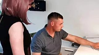 German Female Mature Boss seduce the trainees to Cheating Fuck in the office