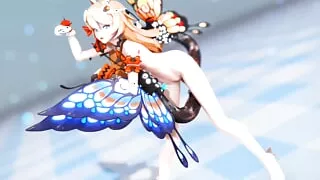 PINK CAT Double Insect Butterfly Explosion Plug Rozaliya - nmsl - Orange Hair Color Edit Smixix