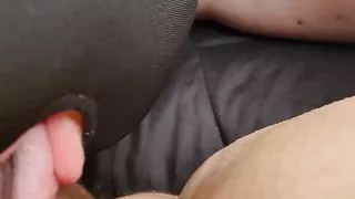 My wife's delicious pussy licked with my long tongue