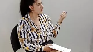 I Fuck the Beautiful Vayolet on Her First Appointment at the Psychologist - Porn in Spanish