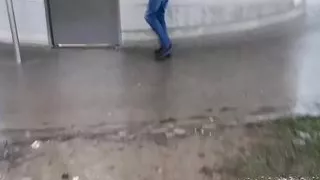 REST AREA PISS! Pissing on o PUBLIC toilette!!