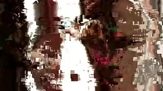 Cute lesbian chics likes it as a huge dildo penetrates their wet cunt on couch