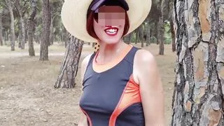 Dogging in Outdoors - Miss Filia Enjoy a Blowjob and a Cumshot - Risky Sex Exhib of Spanish MILF Sucking Dick Face Cum