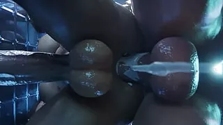 Axen & Amazonium Hard anal sex intense penetration tasty delicious buttocks swallowing huge cock sweet intense pleasure big