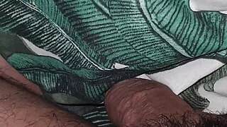 Step son with low erection in bed while step mom is naked with big ass