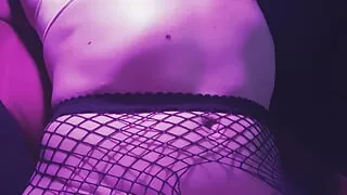 Long hair polish sissy crosdresser moans while masturbating and pre cum