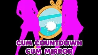 Cum Countdown Cum Mirrror with 2 Dressed Girl