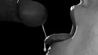 Slow Motion Cum in Mouth! Model Swallows a Huge Load of Cum After Photoshoot