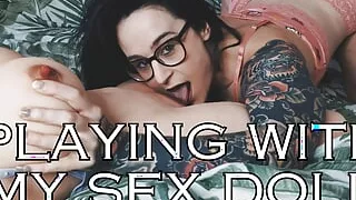 ElizabethHunny Plays with her Sex Doll Monica