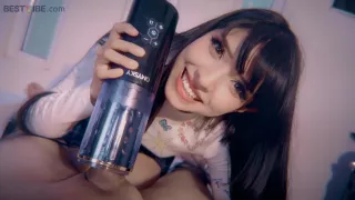 1 Chica Bonita + Masturbador Bestvibe Stormcup = Orgasmo Intenso!
