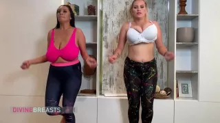Helen and Erin Busty Aerobics Babes