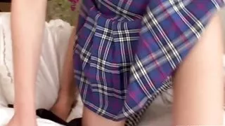 Blonde school girl is super horny after a long day of class