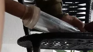 I stuck my dick in my penis pump because my dick was angry and wanted pussy