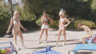 Hot Outdoor Lesbian Group Masturbate With Tongue And Toys. - Bang