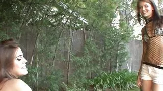 Sticking a finger up a lesbians pussy while eating her ass with her mouth