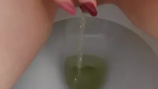 Pee on the toilet