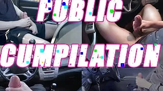 Public Cumpilation #3 - 15 Cumshots in Public