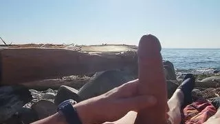 johnholmesjunior solo show at white rock nude beach strangers watch my huge dick by the ocean