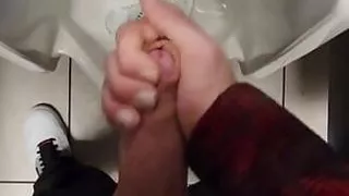 real risky johnholmesjunior shooting cum load in busy vancouver public mens bathroom