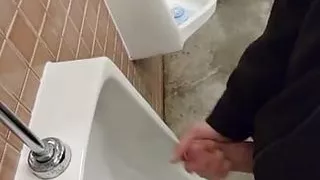 Real risky public solo show in busy vancouver park bathroom by johnholmesjunior with huge cum load