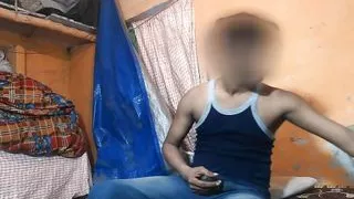 Indian Boy alone at home fun in his room naugty boy