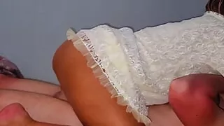 Stepmom in a Sexy Robe Wants Cum on Her Ass