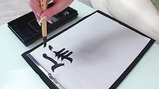 Japanese girl Renka Shimizu footjob and writting uncensored.