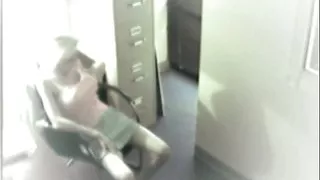 Hot Blonde showing her big tits and Masturbate during office hour