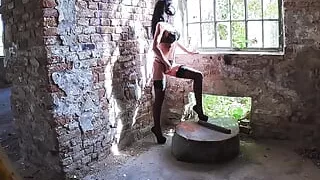 Hot MILF Striptease and Dildo Squirting Masturbation