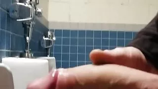 Johnholmesjunior CAUGHT jerking huge cock in busy vancouver park bathroom real risky