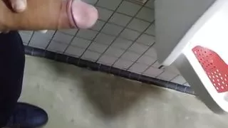 Johnholmesjunior flashing his monster cock in public mens vancouver park bathroom PT2