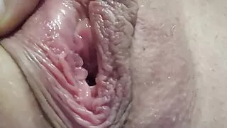 Wet pussy being played with