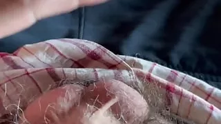 Grabbed a dirty pair of boxer's from sarge's hamper and put it on and shot a load on it!