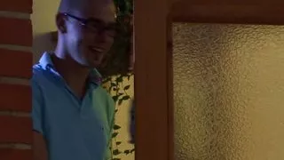 guy finds blonde mom and teen girlfriend  rocking with strapon