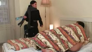 Girl finds husband fucking with her mature blonde mom