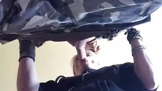 Blowjob and Cam in Mouth in the Kitchen Whit Little Blonde