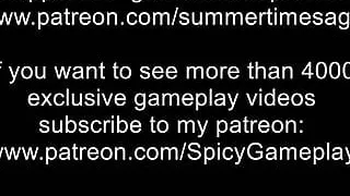 Summertime saga: French MILF professor kisses her student on his chair ep 85