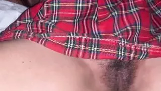 Naughty schoolgirl is ready to smell and lick my ass.