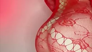 my red tight transparent dress makes his cock stand up