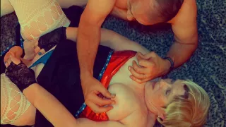 Patriotic Granny Cums By Vibrator & Cock -c5