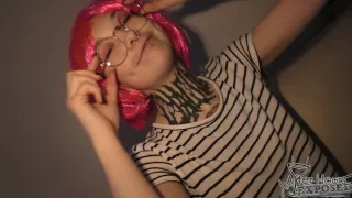 Newly 19yo Andy Teen Snow Day Suck And Fuck Wig Nerd Glasses