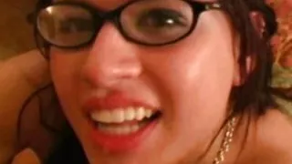 Latina Wearing Glasses mature Blowjob
