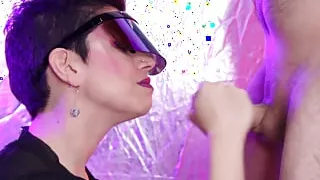 Retro futuristic cum licking!