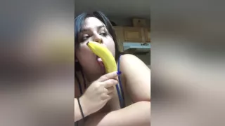 Missbustylatina - Banana Down My Throat