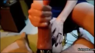 Milking While Spanking My Balls