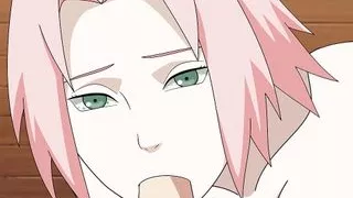 Sakura wanted to taste Kakashi Sensei's cock (Naruto Hentai)