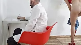 Hot girl takes off her clothes for the admission exam and secured her place