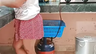 my sweet girlfriend  give me pleasure in kitchen and then sofa hardcore sex from my side